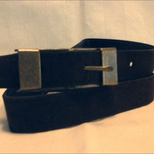 dark brown/black  suede/leather belt